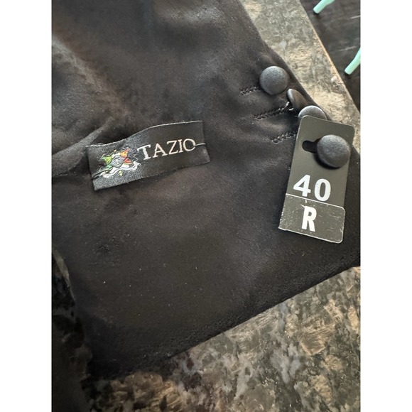 Tazio super 100 Pure wool tuxedo blazer Tux Jacket, Suit Jacket $469 NWT Black - Picture 6 of 13